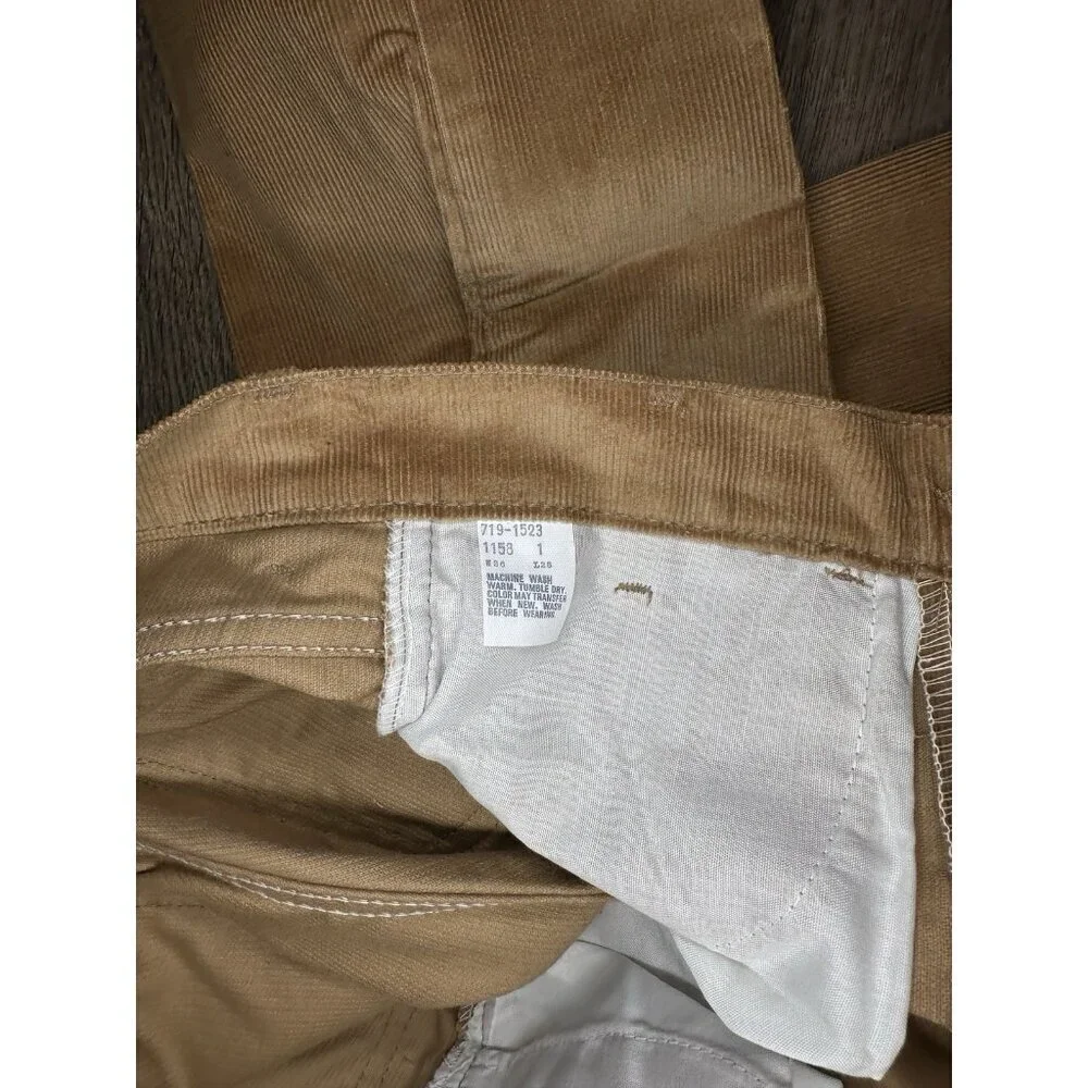 VTG 70's Levi's 719-1523 Corduroy Size 26x28 Student Fit Tan Pants YKK 45 zip